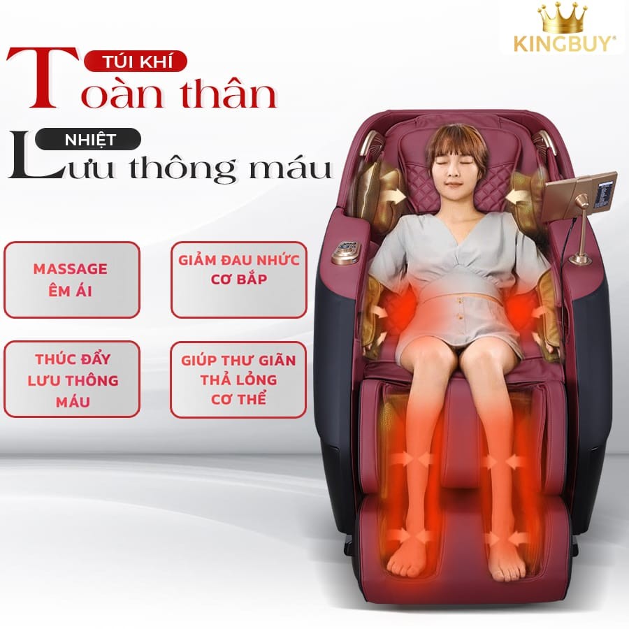 Ghế massage OKACHI JP-5000 (Đen Đỏ)